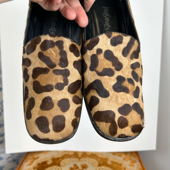Yves Saint Laurent Brown Pony Hair Loafers - Picture 9 of 14